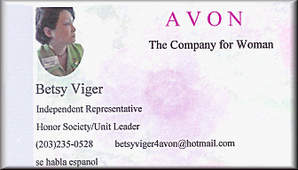 Betsy Viger - Independent Avon Representative